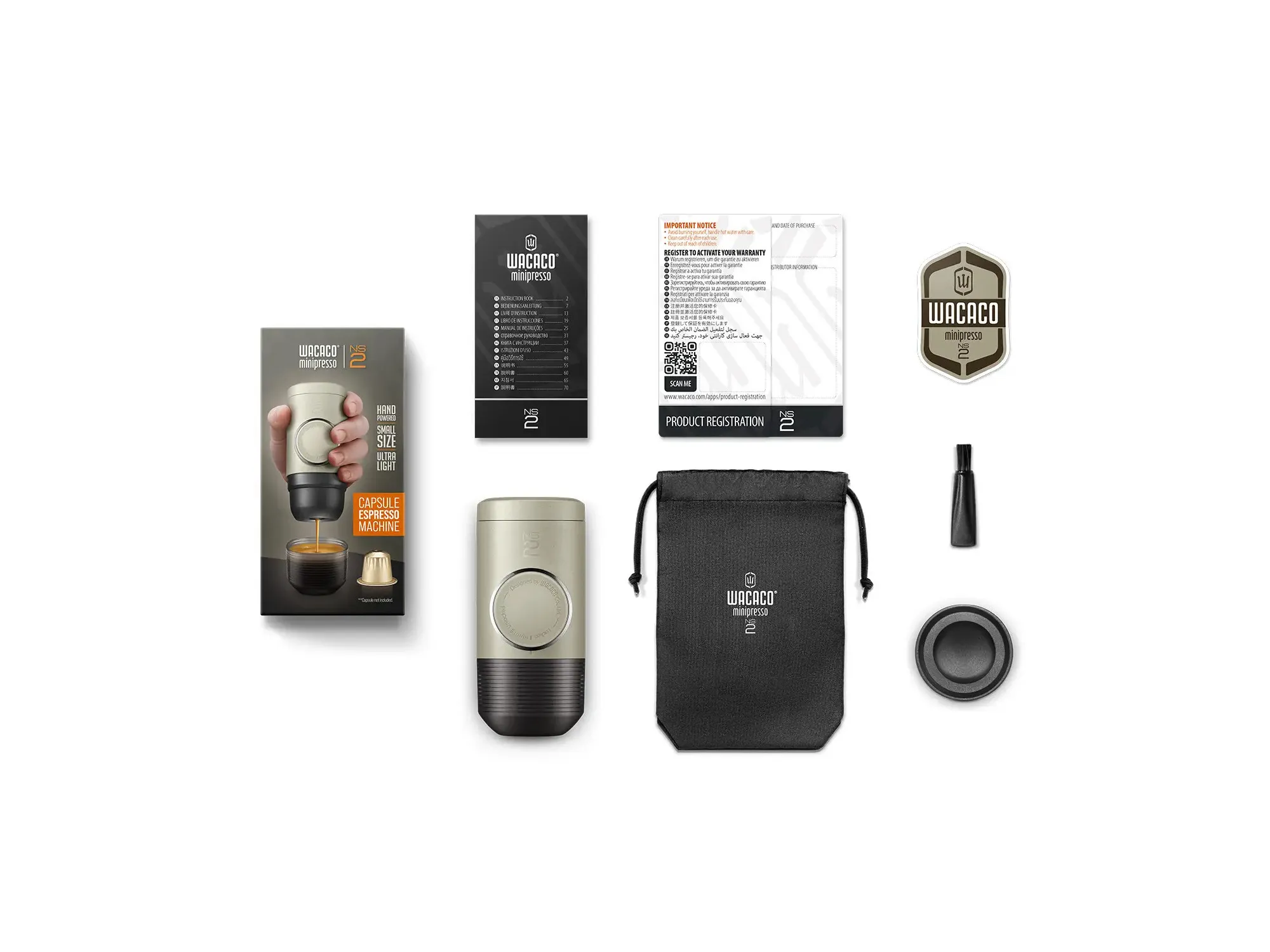 Wacaco Minipresso NS2 | Ručni aparat za espresso | SNAILER®