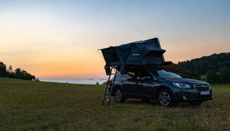 Snailer Abis krovni sator na vozilu Subaru Outback - fotografija kupca iz Ceske