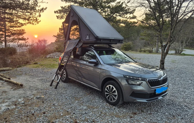 Snailer Alduo krovni sator na vozilu Skoda Kamiq - fotografija kupca iz Slovenije
