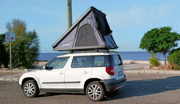 Snailer Alduo krovni sator na vozilu Skoda Yeti - fotografija kupca iz Italije